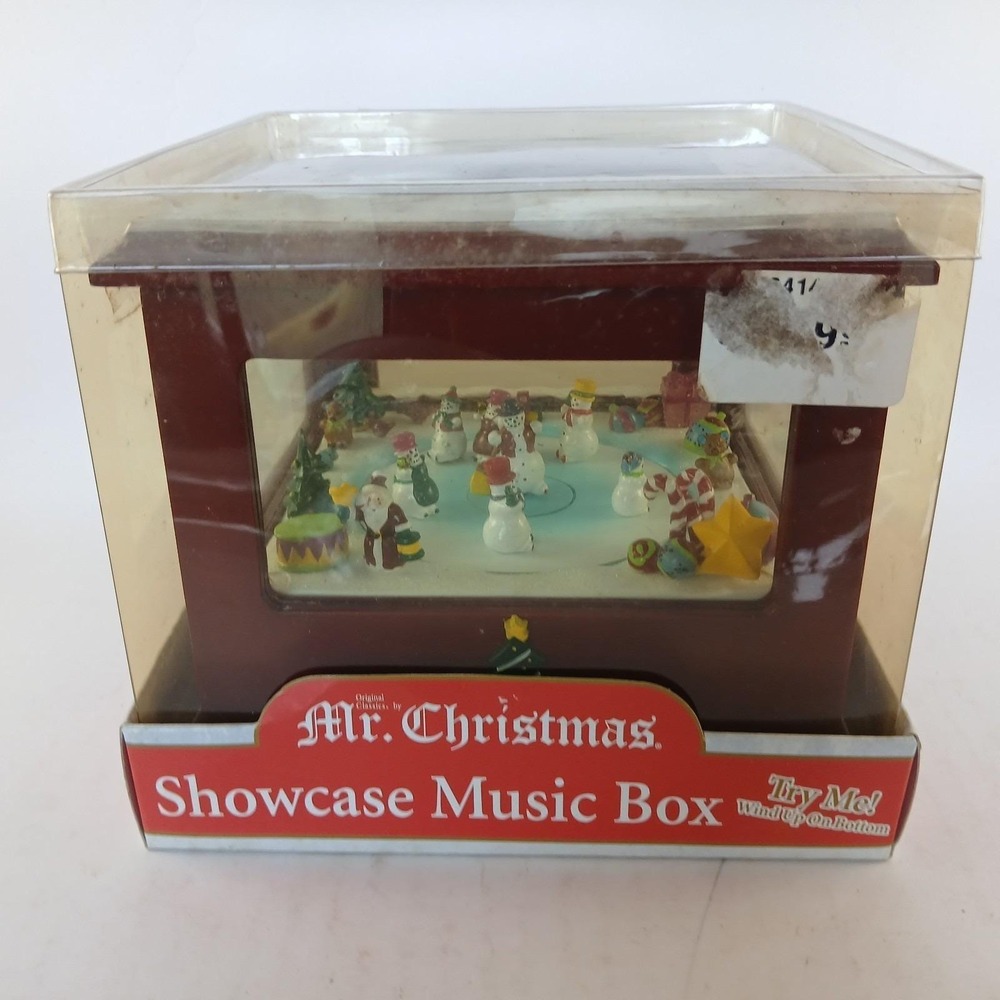 Vintage Mr. Christmas Holiday Music Box We Wish You A Merry Christmas Song Tune